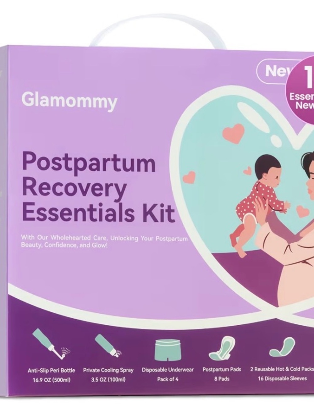 Postpartum Recovery Essentials Kit, Labor & Delivery Care for Mom